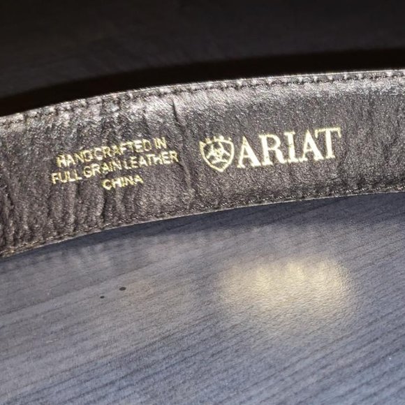 Western Ariat black leather belt - Picture 2 of 7